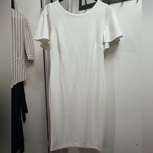 Calvin Klein - Elegant White Dress - Size 10
